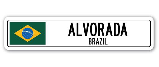 Panneau de signalisation en aluminium Baur Alvorada, Brésil, H 6 po x l 24 po x P 1 po