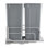 Poubelle de cuisine double coulissante avec fermeture en douceur 50QTx2