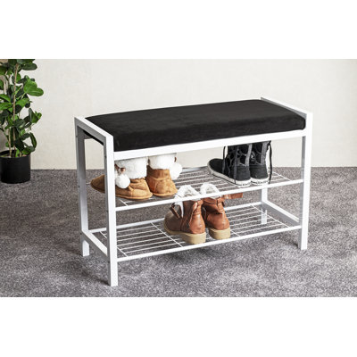 6 Pair Shoe Rack and Shoe Storage Bench