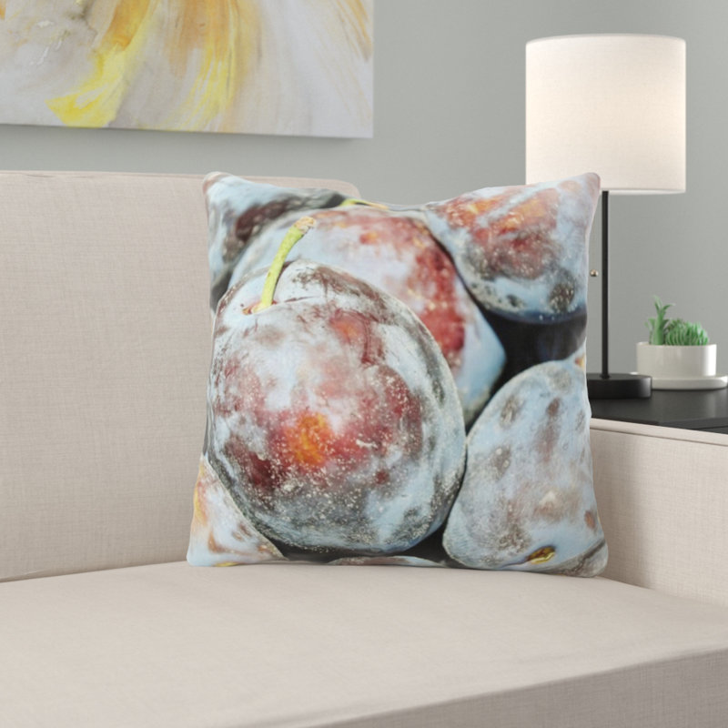 Coussin décoratif prune