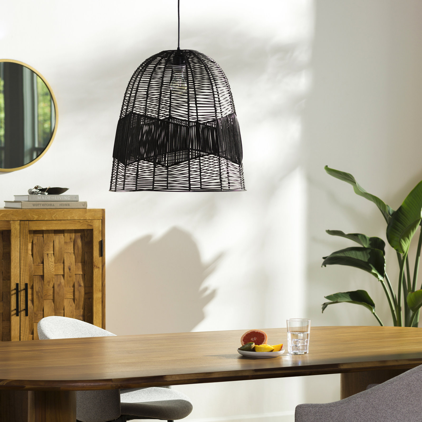 Mel Single Light Pendant, 21" H x 20" W x 20" D