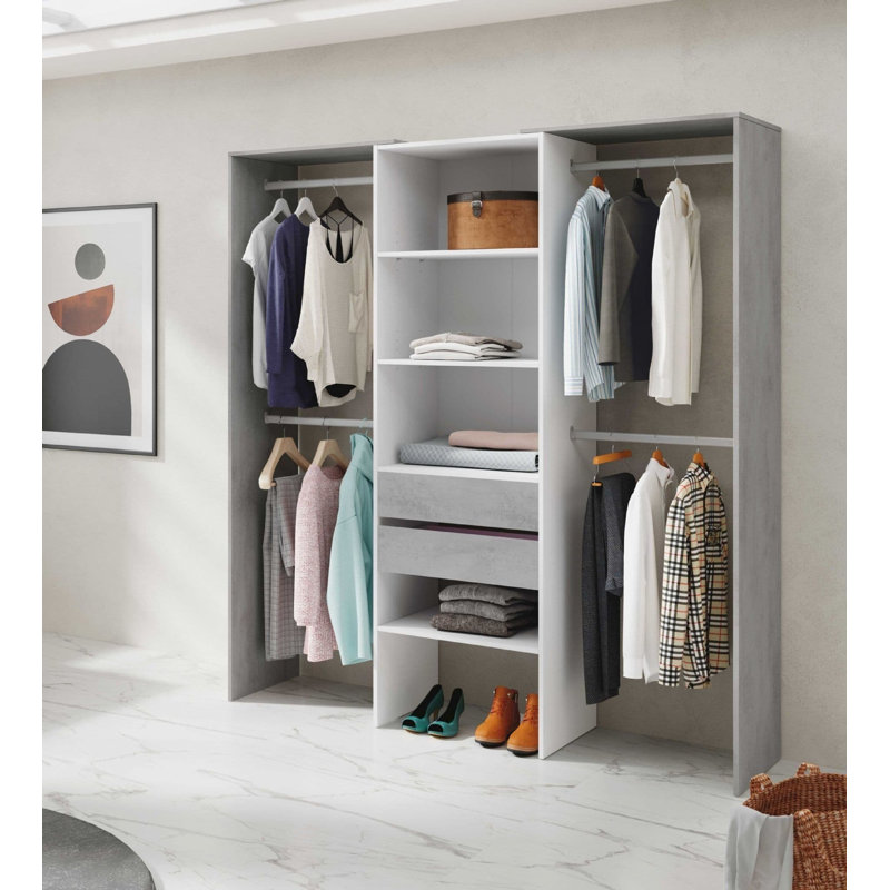 Cansever 70.47cm Solid Wood Closet System