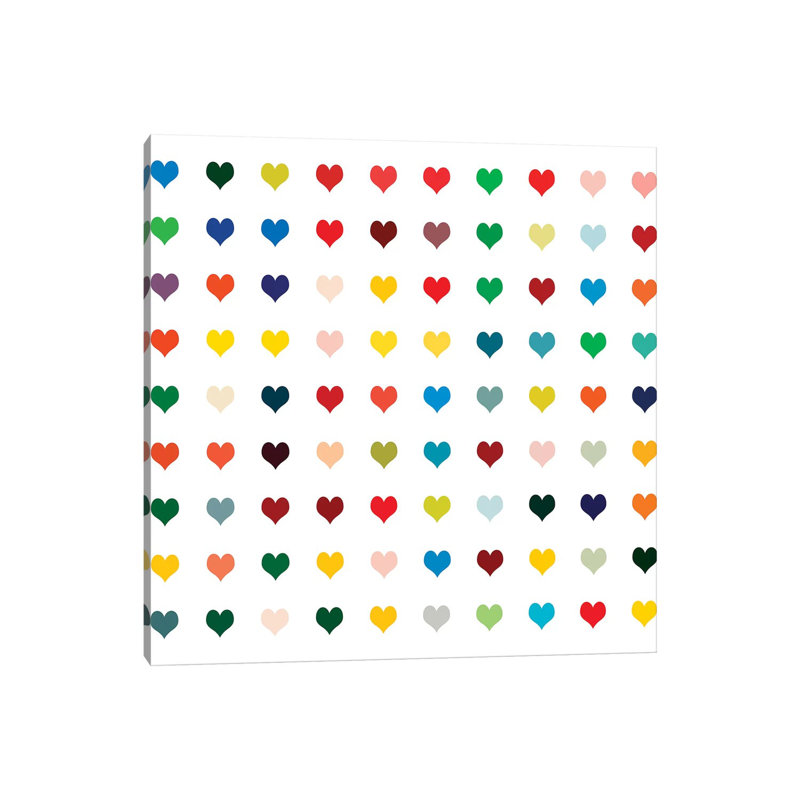 Black Heart by Shelley Lake - Gallery-Wrapped Canvas Giclée on Canvas, Canvas, 93.98 cm H x 93.98 cm W x 1.91 cm D
