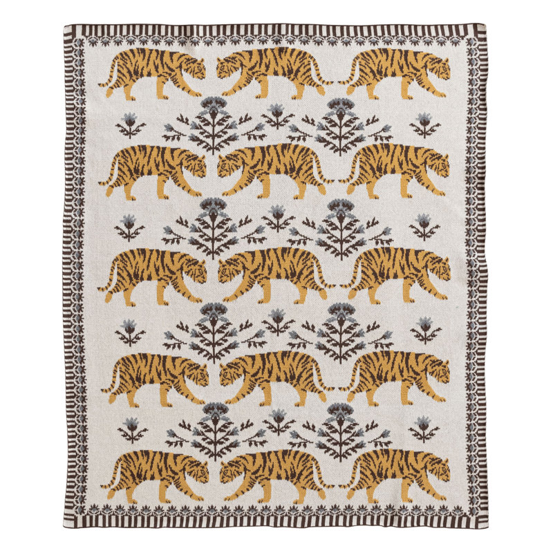 Couverture pour bébé en coton et tigres