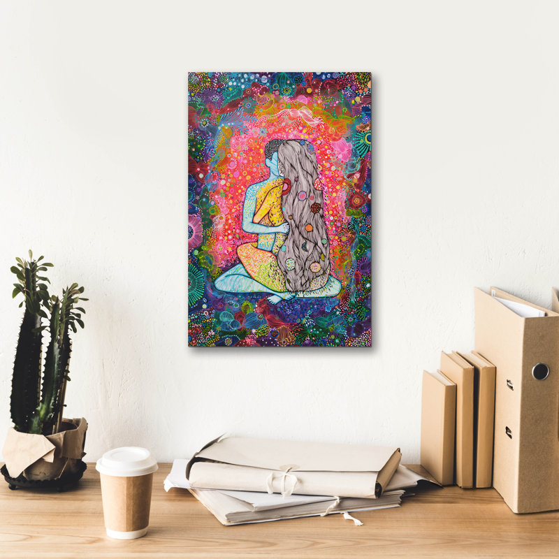 «Red Barrel Studio®», «EmbrACE2» par Noemi Ibarz, art mural sur toile, H 18 po x l 12 po