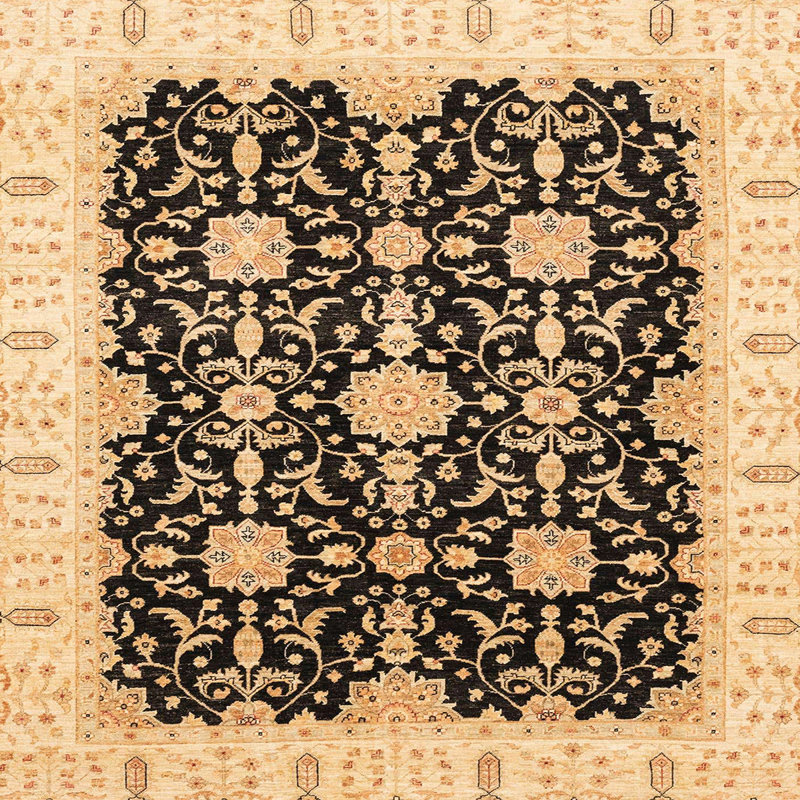 Tapis abstrait moderne 3507, Carré 7 pi