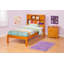 Lit plateforme en bois massif avec bibliothèque Lempley-653664714-653664712