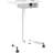 Height Adjustable Rolling Desk With Foot Pedal And Storage Shelf - Pneumatic Mobile Laptop Cart With Brake Casters
