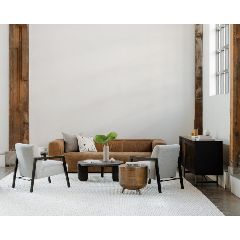 Claes 3 Legs End Table,  Gold/Copper