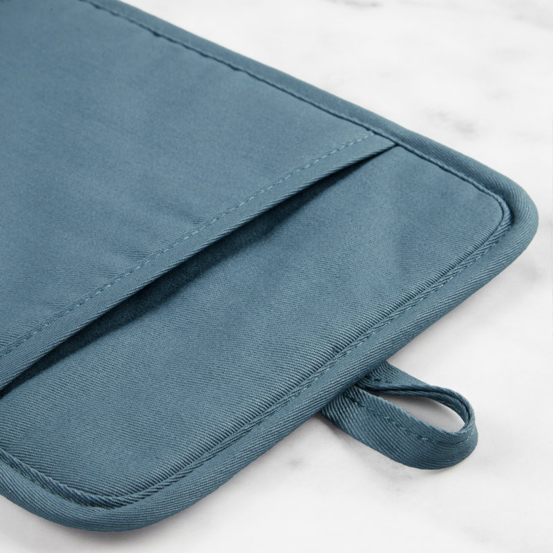 KitchenAid Ribbed Soft Silicone Potholder, Blue