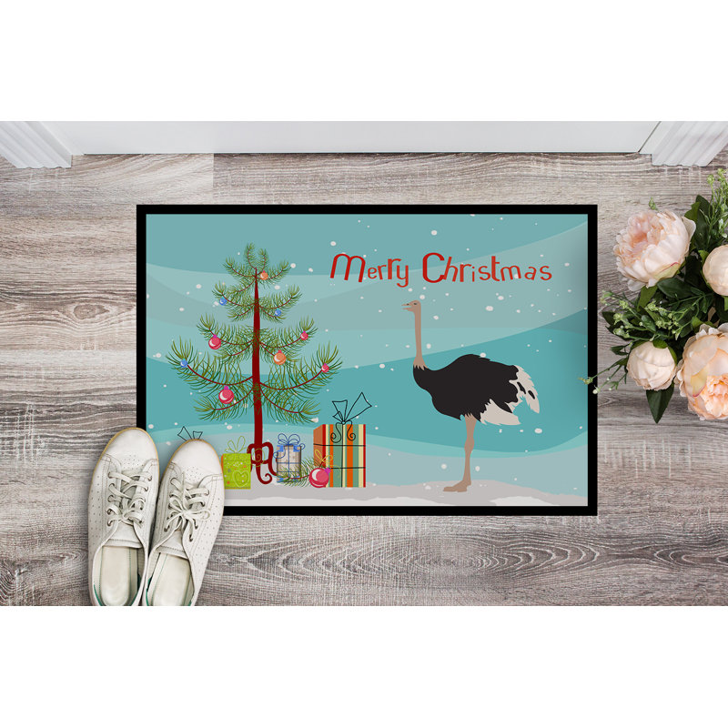 Rizal Non-Slip Christmas Outdoor Doormat, Rectangle 1'6 x 2'3"