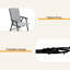 Ensemble de 2 chaises d'extérieur portatives empilables pour terrasse, jardin, camping et voyage-851166230