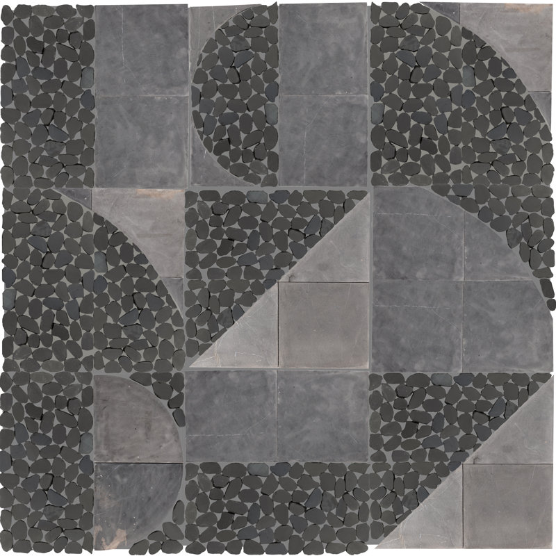 Mosaïque de galets Art Deco 11 po x 11 po Daltile Pebble Oasis