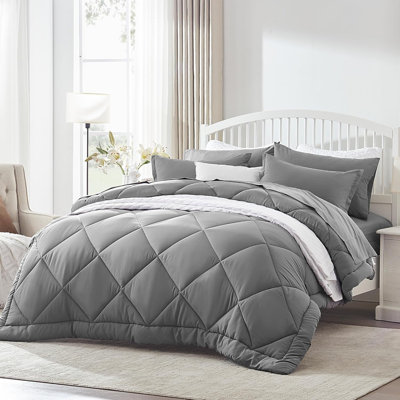 Ensemble d'édredon doux, housse de couette en duvet synthétique et taies décoratives