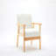 Fauteuil d'appoint moderne avec cadre en bois clair 25 po beige