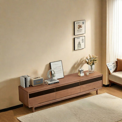 Japanese style solid wood TV stand