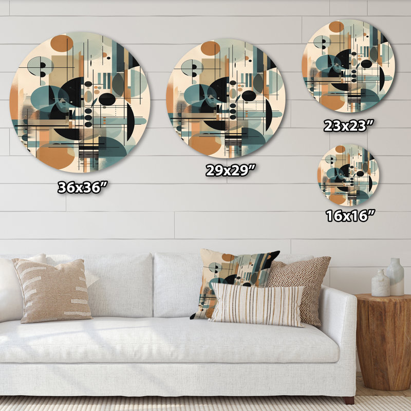 Décoration murale ombres géométriques bleues et noires III, H 29 po x l 29 po x P 1 po