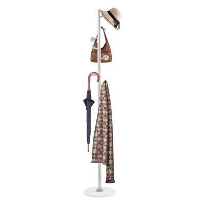 68.11In Stainless Steel Freestanding Coat Stand