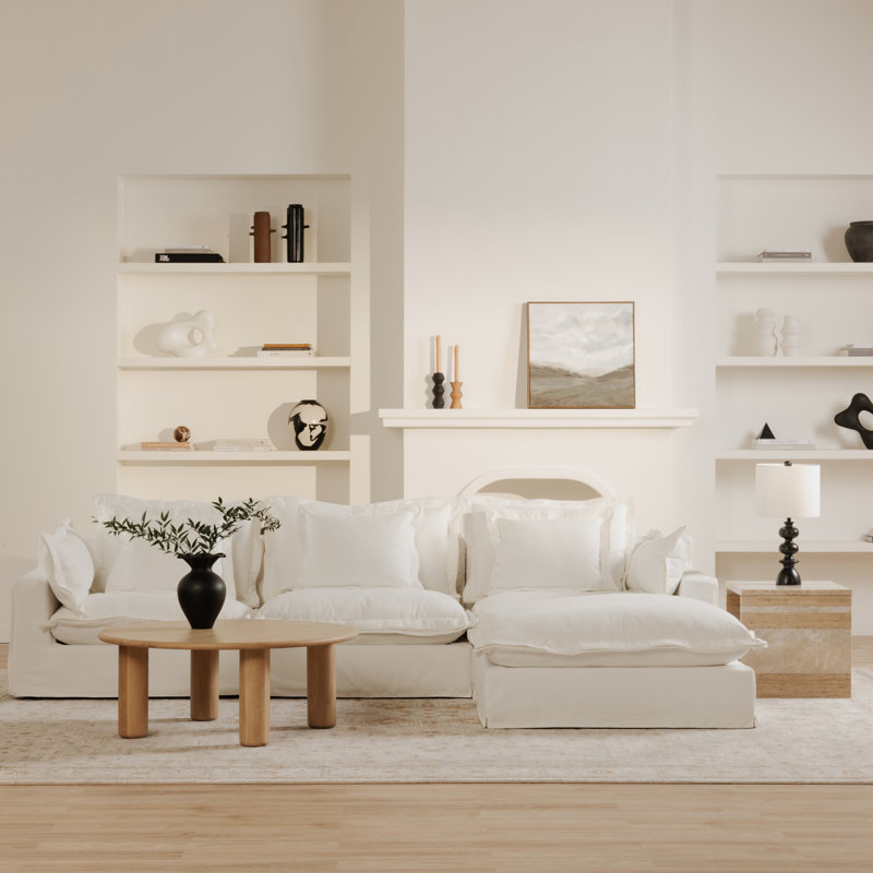 OLIVIA Ottoman, White Livesmart®