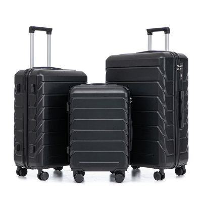 Ensemble de 3 valises pivotantes en ABS avec serrure à combinaison HIFINE TOURIST