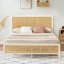 Base de lit plateforme en rotin Bundeena avec tête de lit avec support en lattes d'acier robuste, aucun sommier requis-2104603730-2127670221