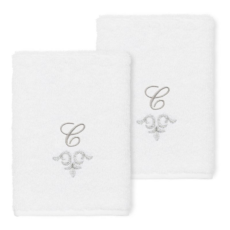 Monica Turkish Cotton Washcloth, White, C