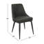 Ensemble de 2 chaises de salle à manger rembourrées en microfibre