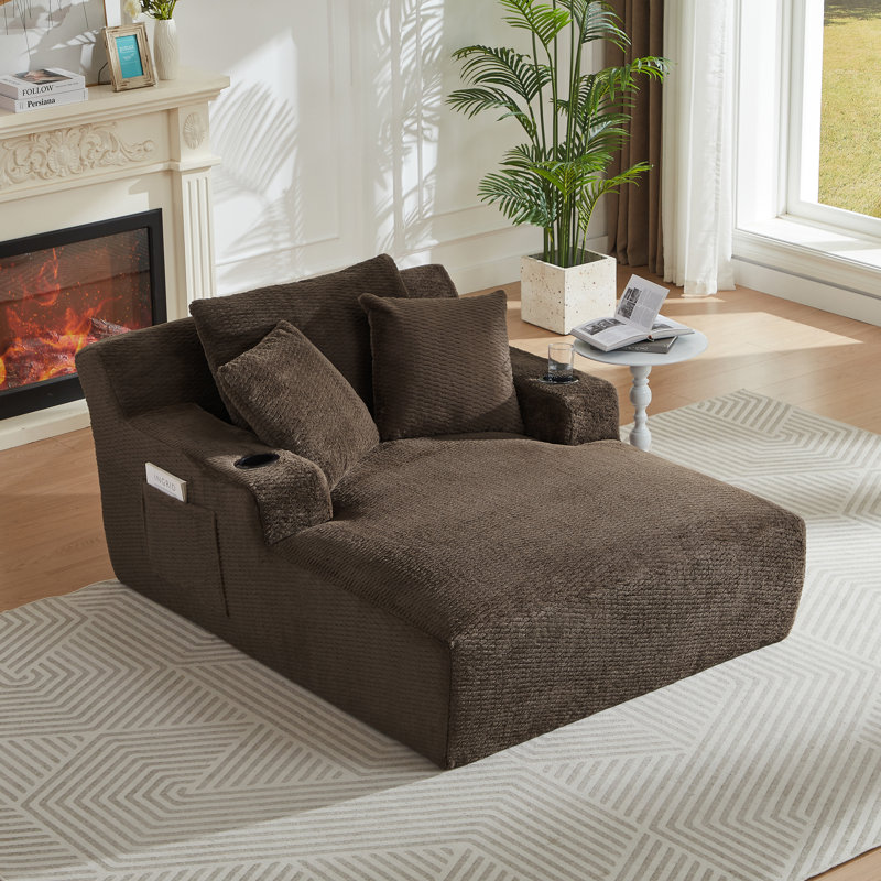 Canapé à compression 49,2 po, Brown