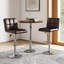 Ensemble de 4 tabourets de bar pivotants Flavienne avec base en métal robuste et dossier pour repose-pieds-478984185-478984187