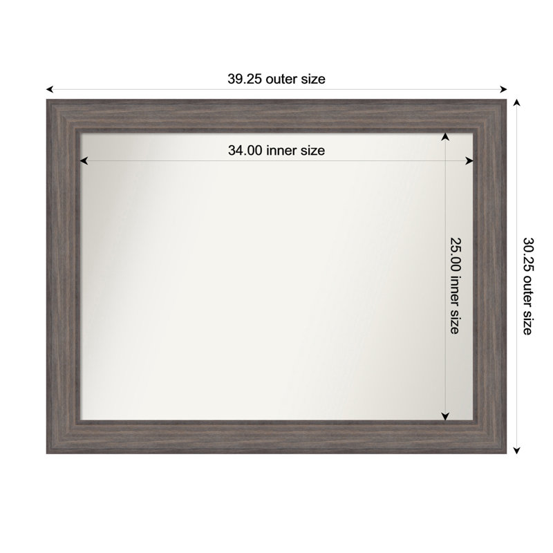 Miroir Hannaley, 30,25 po x 39,25 po, Rectangle