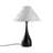 Stylish Black Table Lamp, Metal Body, 19.7 x 19.7 x 26.8 inches | Fabric Cap Ø4.7 x 9.8 inches | E27 Socket, Max 40W (Bulb Not Included) | Perfect for Modern Living Rooms & Bedrooms, Elegant Solid Color Design-617341584