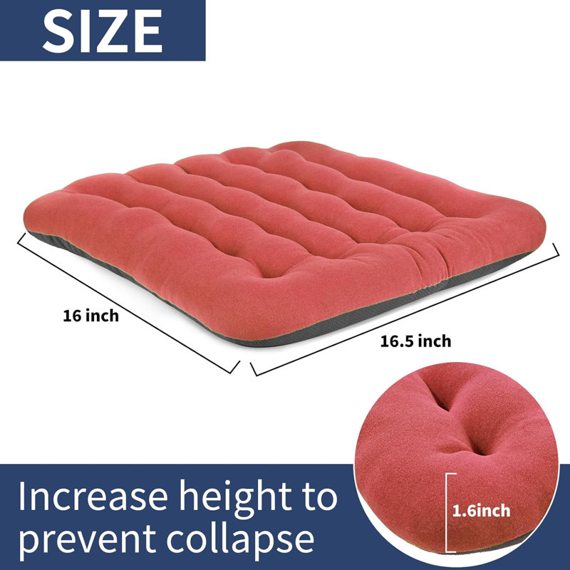 Good Support Coussin de chaise de bureau rembourré, velours doux, siège confortable et antidérapant, Rose