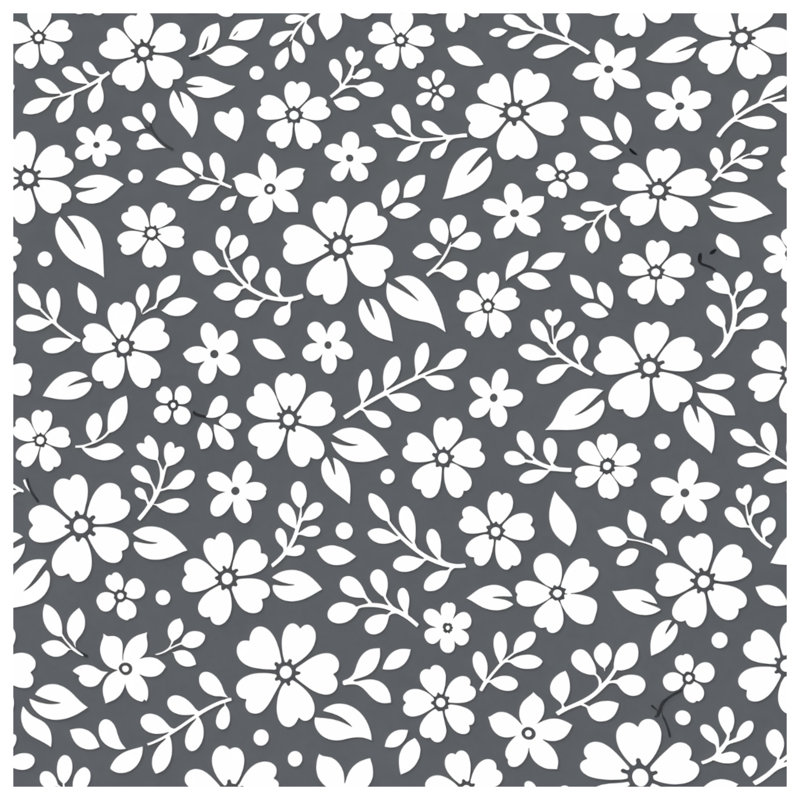 Édredon blanc à motif floral, Twin