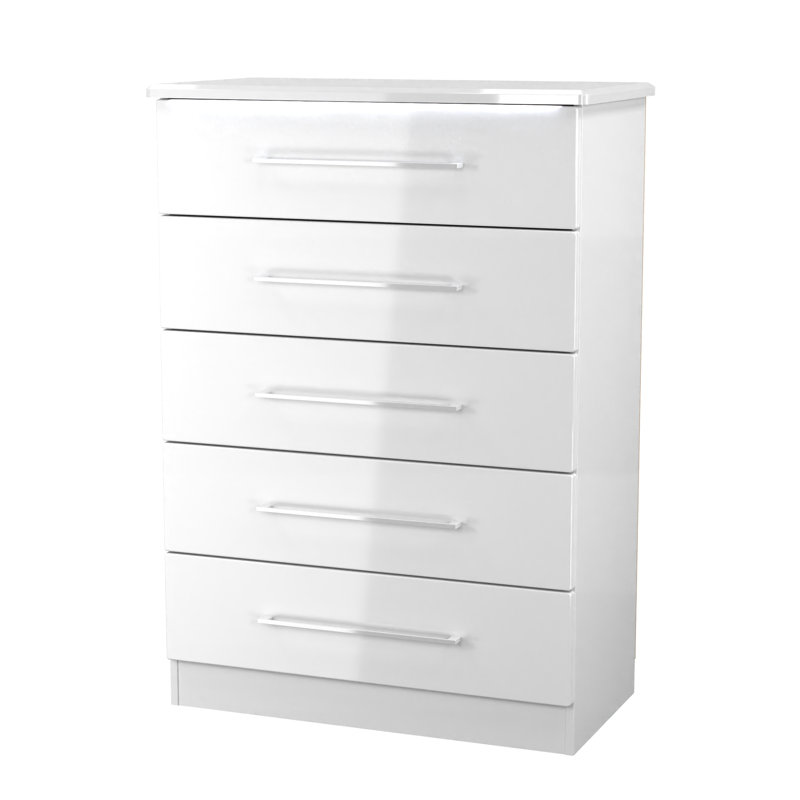 77cm W 5 - Drawer Chest of Drawers, White