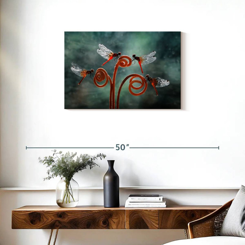 Brampt Perching Dragonflies, 20" H x 30" W
