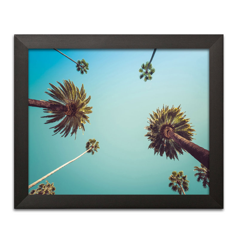 « palms », impression, Papier avec cadre noir, H 12 po x l 18 po x P 0,75 po