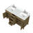 Laurel 60 in W x 22 in D Double Bath Vanity Top & Faucet Set-82319410-82319412
