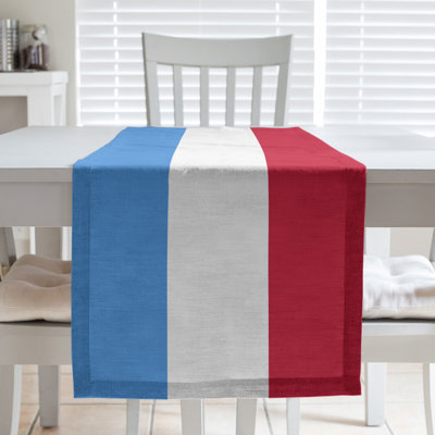 Tennessee Red Football Stripes Table Runner