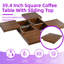 39.4 Inch Square Coffee Table With Sliding Top And Storage