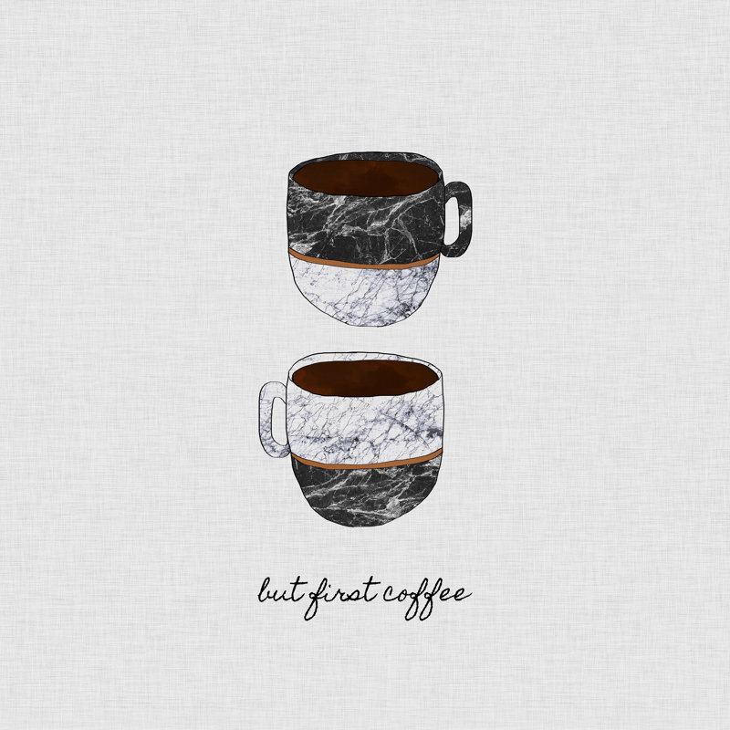 But But Coffee II - impression, H 30 po x l 30 po, Non, Cadre flottant blanc