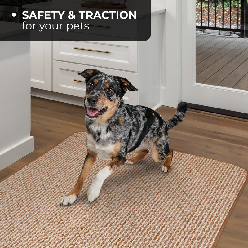 Skid-Resistant Carpet Indoor Area Rug Floor Mat - Praline Brown - Many Other Sizes To Choose From, Rectangle 5' x 7'