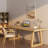 78.74" Burlywood Rectangular Solid Wood Office Sets