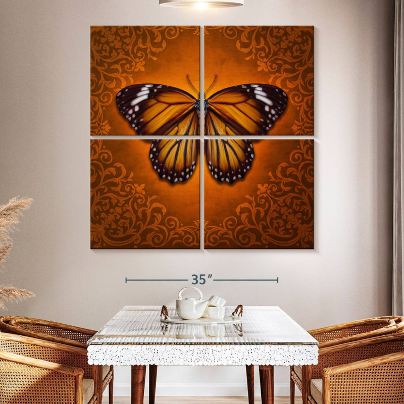 Brampt Ornate Monarch Butterfly, 50" H x 50" W