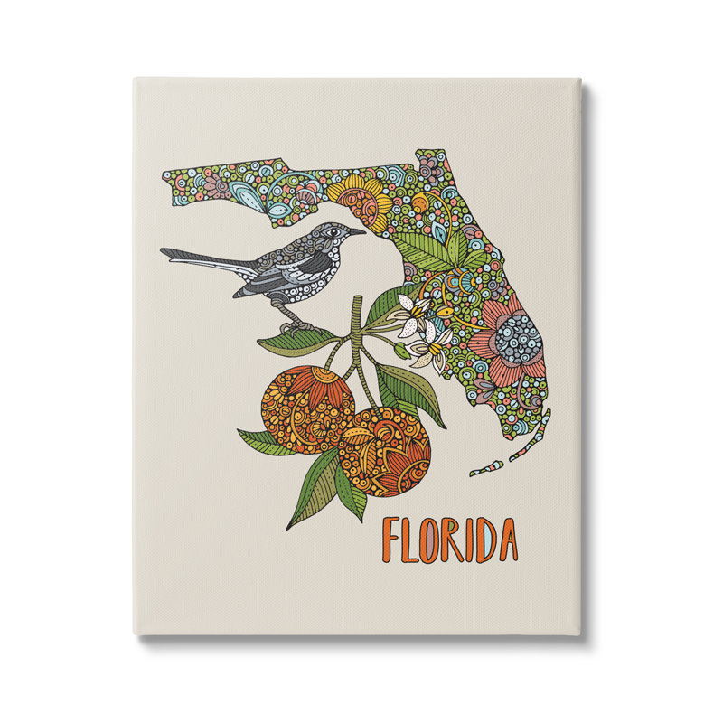 «Florida State Mockingbird», détail de la fleur d'oranger par Valentina Harper - impression, H 20 po x l 16 po x P 1,5 po