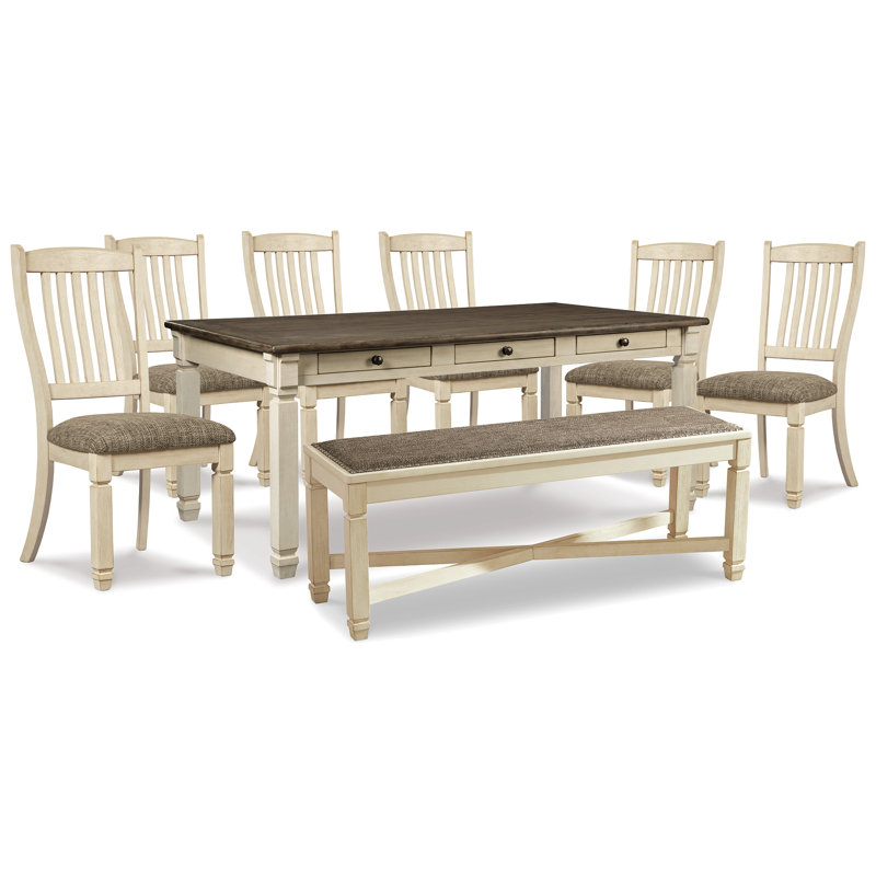 Bolanburg Dining Table with Chairs and Benches, 8