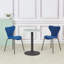 2 Makai Velvet Upholstered Dining Chair with Powder Coated Metal Legs-18446898-18446903