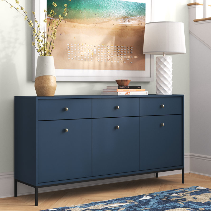 Mercury Row Lolley 154 Cm Wide 3 Drawer Sideboard | Wayfair.co.uk