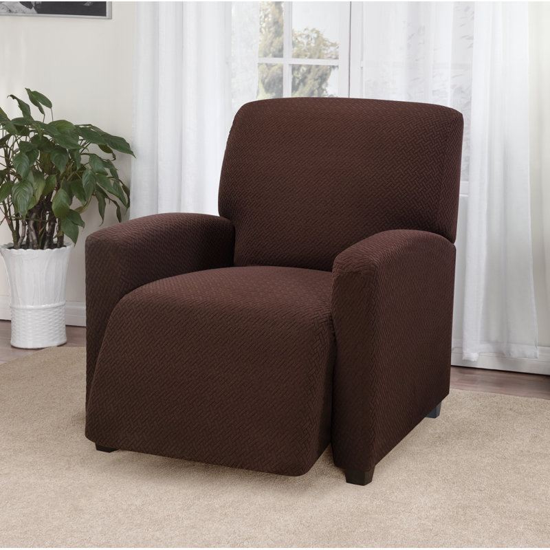 Housse pour fauteuil inclinable à coussins carrés, Chocolat