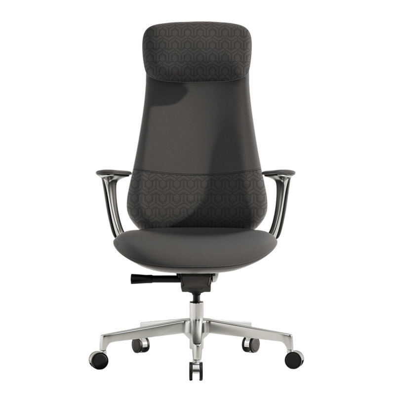 Top-Grain Genuine Leather Executive Chair, Swivel Ergonomic Office Chair, 20.9" Wide Home Desk Chair with Tilt Reclining, 48.2"-50.6" Adjustable Height，19.7''-21.3'' Adjustable Seat Depth