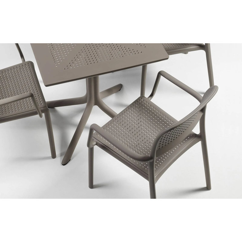 Bora Outdoor Dining Armchair, Dove Gray